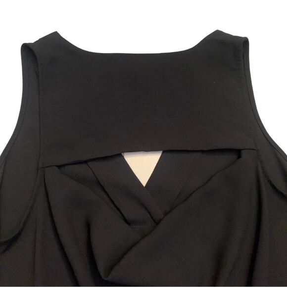 Banana Republic Black Sleeveless Flowy Top Back Cutout Size Small Blouse Tank - Picture 7 of 9